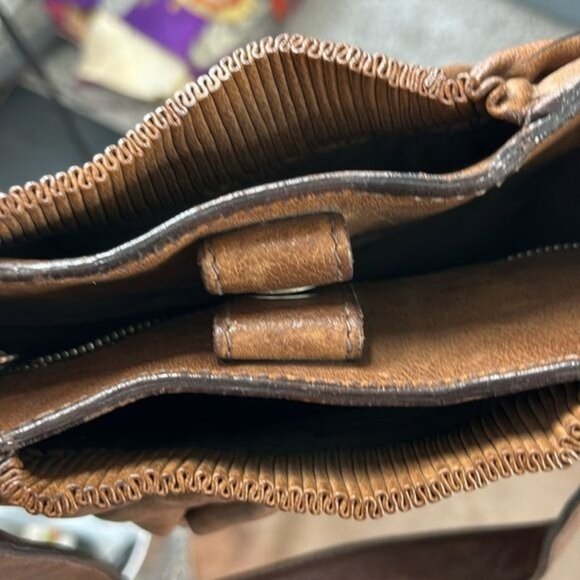 JIL SANDER Vintage Black Leather Pleated Shoulder Bag - Picture 10 of 13